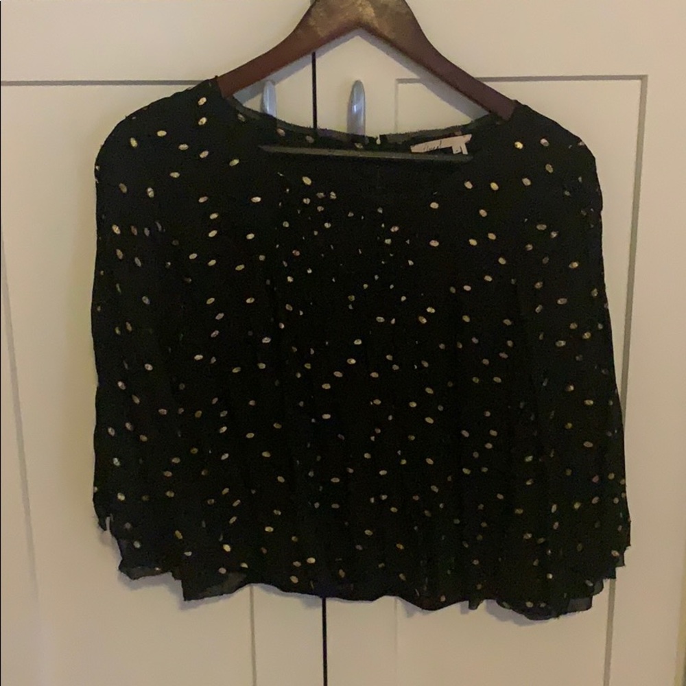 Black and gold Anthropologie top